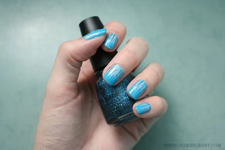 Artis di Voce nail polish #22 Twilight Forest nail art #03 Milk Tea nail art 